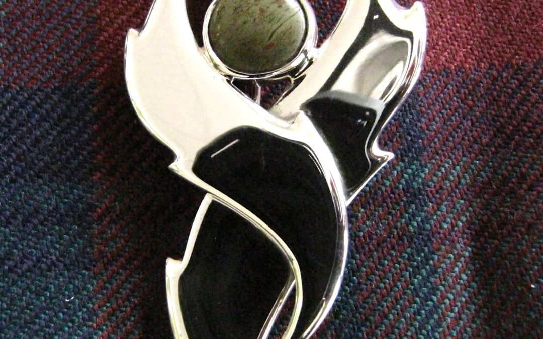 silver thistle kilt pin