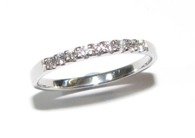 18ct white gold 9 stone diamond ring