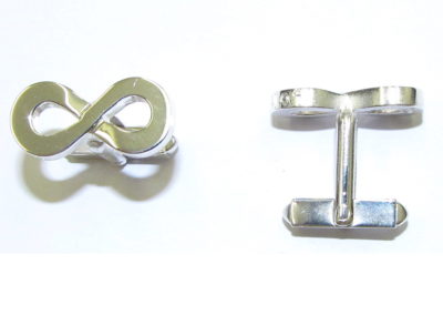 Silver infinity cufflinks