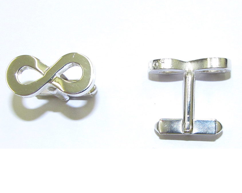 Silver infinity cufflinks