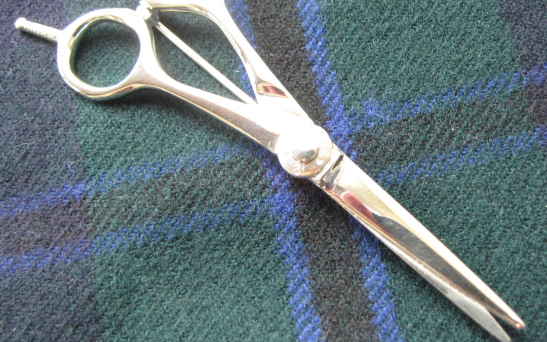 silver scissors kilt pin