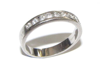 Platinum 9 stone diamond ring