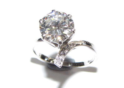 18ct white gold 4 stone diamond ring