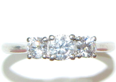 Platinum 3 stone diamond ring