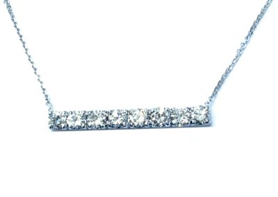 Diamond bar necklace