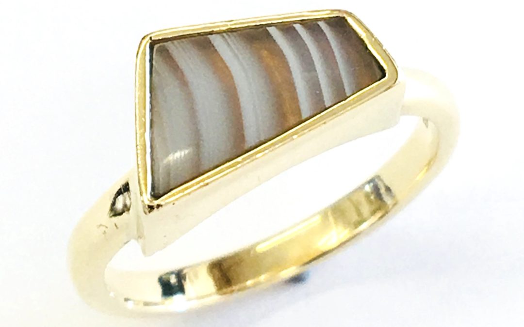 banded agate ring