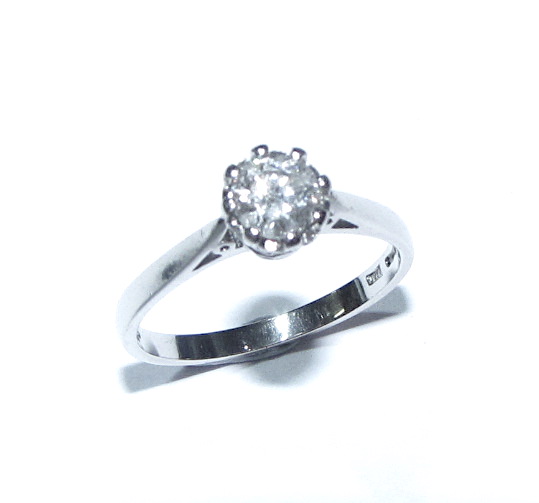 Platinum Single Diamond Ring