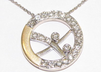 diamond circle pendant