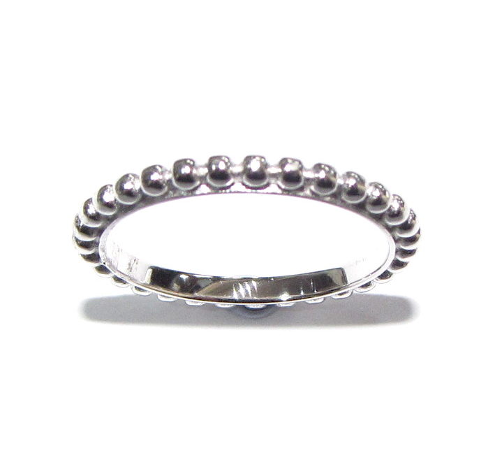 silver beaded band