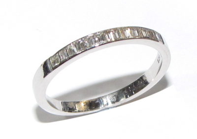 platinum channel set eternity ring