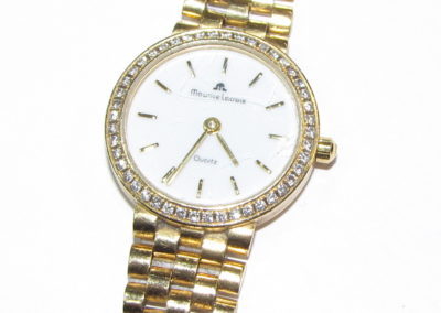 18ct yellow gold and diamond Maurice Lacroix bracelet watch