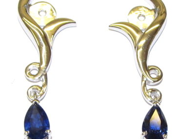 Sapphire earring attachments