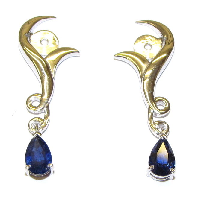 Sapphire earring attachments