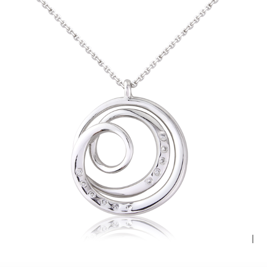 Platinum Swirl Pendant