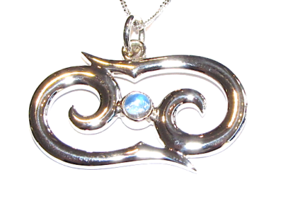 Zodiac pendant with moonstone