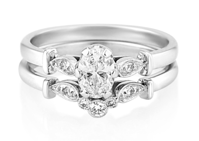 Future vintage engagement and wedding rings