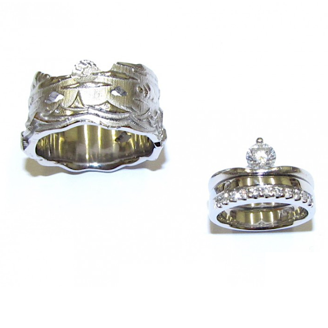 Palladium and Platinum Wedding Rings