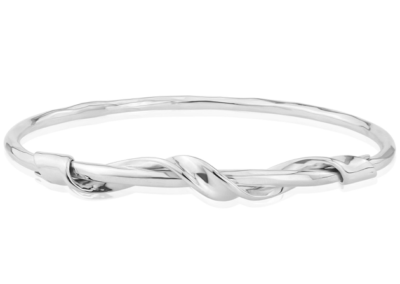 silver ribbon bangle